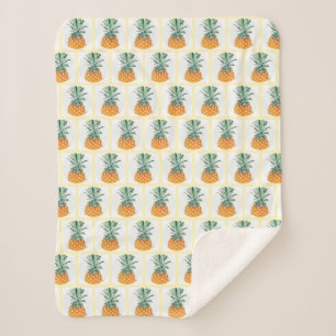 Funktionale blassgrüne gelbe Ananas Leckerdecke Sherpadecke