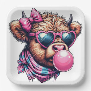 Funktionale Highland-Kuh-Papierplatte Pappteller