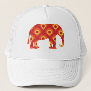 Funktionale Retro-Kreise Elefant Truckerkappe
