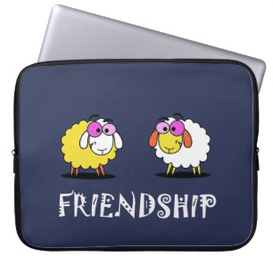 Funktionale Süße Schaf Freundschaft Laptop-Hülle Laptopschutzhülle