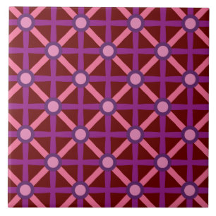 Funktionales Rosa- und Lila-Muster Fliese