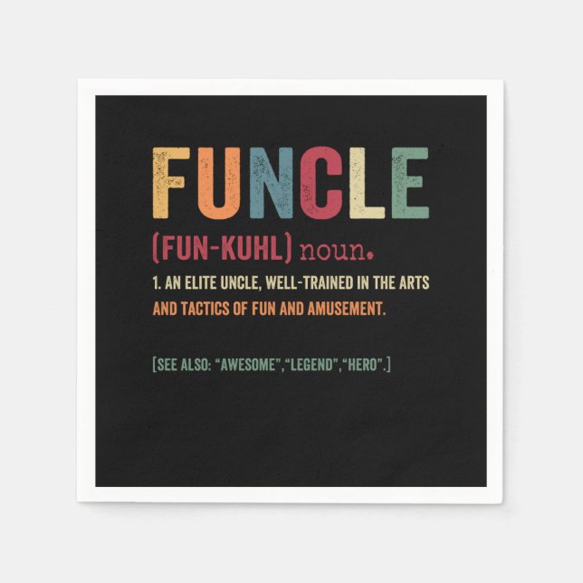 Funktionelle Onkeldefinition, Phantastischer Legen Serviette (Vorderseite)