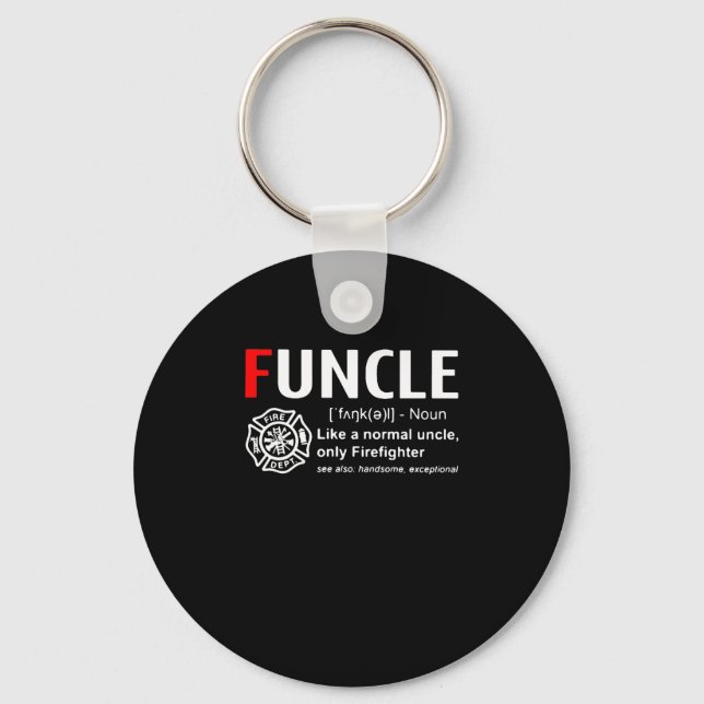 Funktioniert wie ein normaler Onkel, nur Feuerwehr Schlüsselanhänger (Vorderseite)