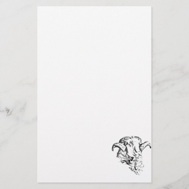 Funktions Schaf Widder Briefpapier (Vorderseite)