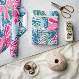 Funktions-Schleife Rosa Weihnachtsschleifen-Muster Geschenkpapier
