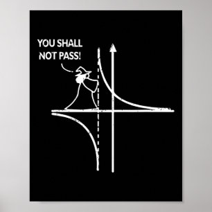 Funktionsasymptote Geek Mathe Pun Lehrer Du sollst Poster