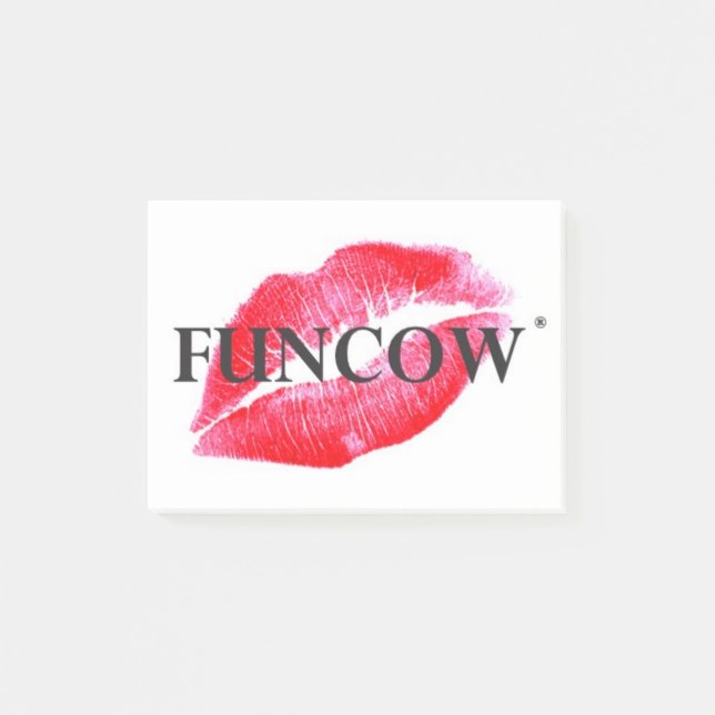 FUNKTIONSPINK KISS POST-IT KLEBEZETTEL (Vorderseite)