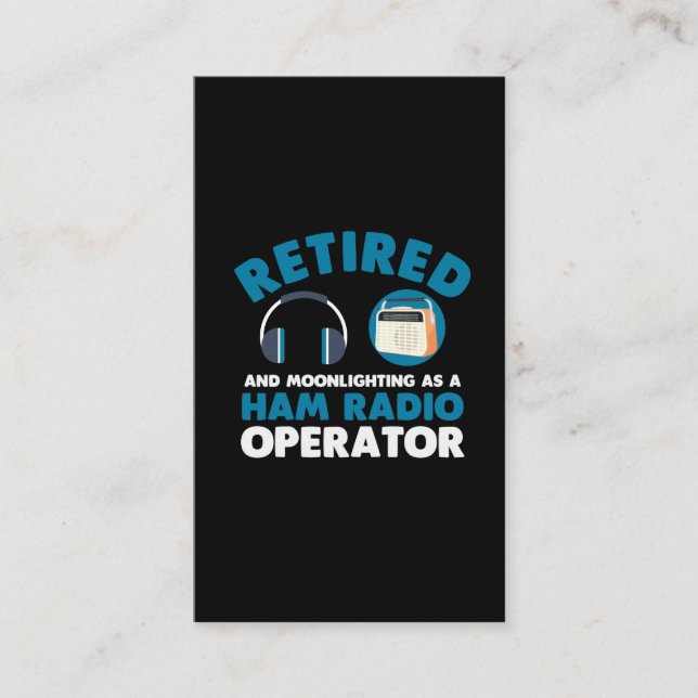 Funkturm für den Funkdienst "Retirement Radio Towe Visitenkarte (Vorderseite)