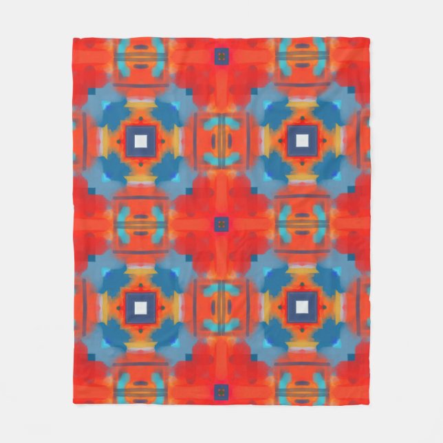 Funkty abstrakte helle Farben Fleecedecke (Vorderseite)