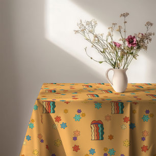 Funky 60er Tischdecke Farbige Pastell Esszimmer Sp