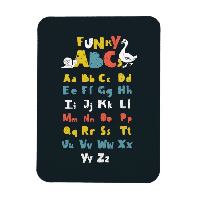 Funky ABC Early Learning ABC Learning ABC Art Magnet (Vertikal)