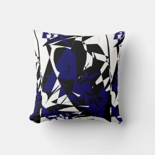 Funky Abstract Art Farbtöne Blau Kissenhülle Kissen