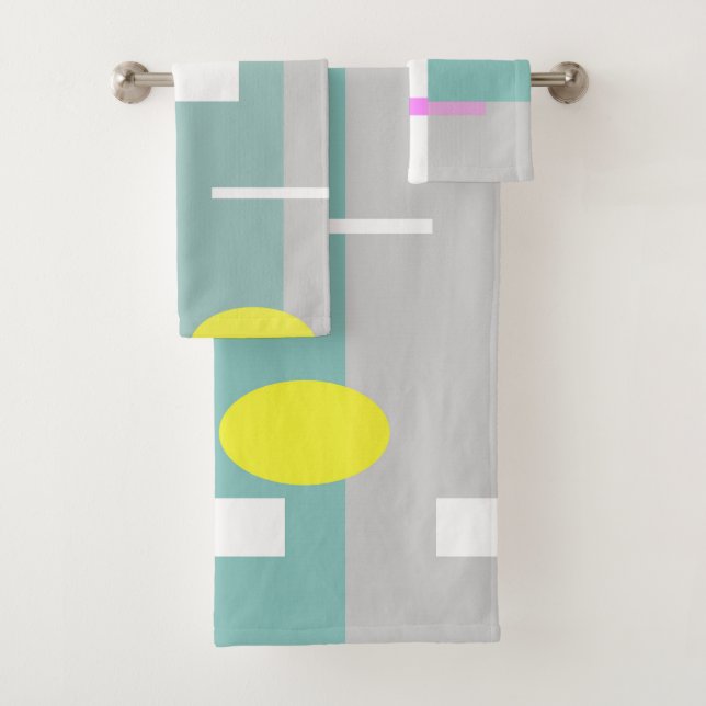 Funky Abstract Art Turquoise Pink Pastel Theme  (En situation)