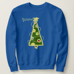 Funky Abstrait Art Christmas Tree Sweatshirt