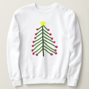Funky Abstrait Art Christmas Tree Sweatshirt