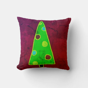 Funky Abstrakt Art Christmas Tree Kissen
