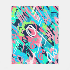 Funky Abstrakt Art Fleecedecke