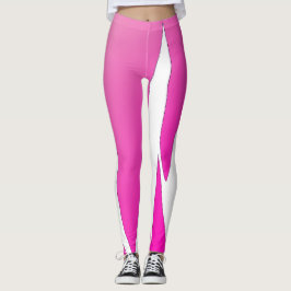 Funky Abstrakt Art Lila Pink White Leggings