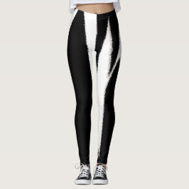 Funky Abstrakt Art Schwarz-weiß Leggings