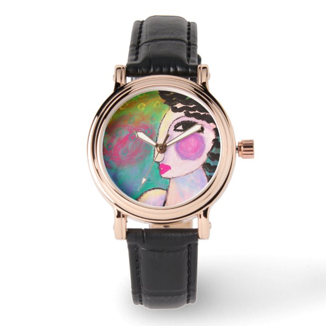 Funky Abstrakt Art to Wear Armbanduhr (Vorderseite)