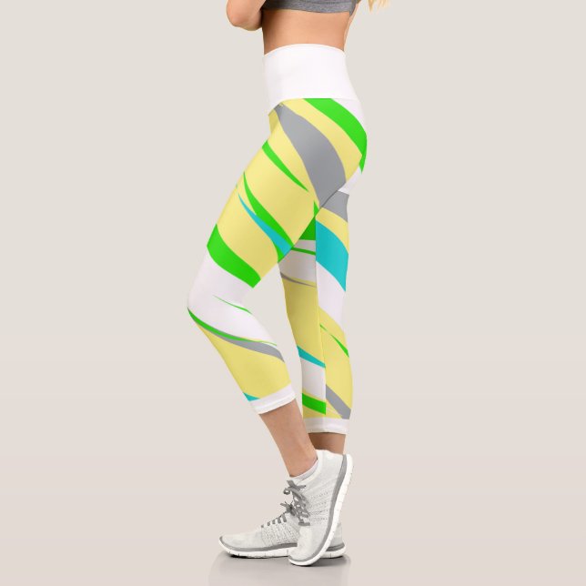 Funky Abstrakt Art Türkise Blue Green Leggings (Links)