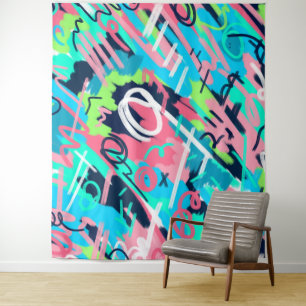 Funky Abstrakt Art Wandteppich