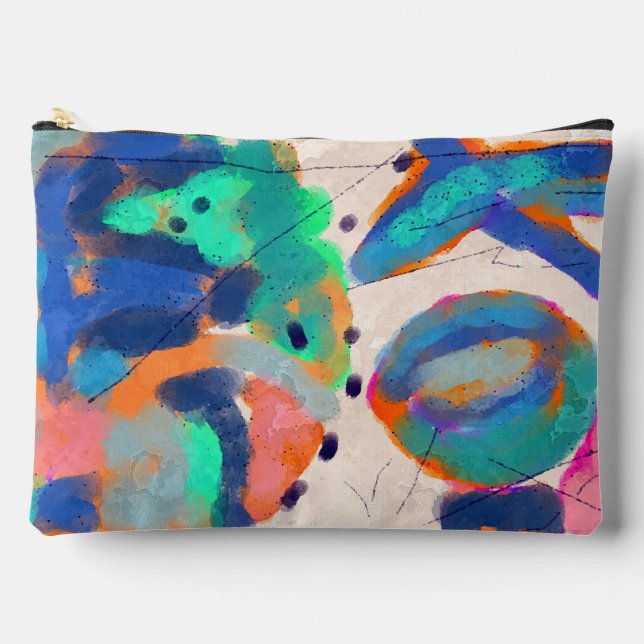 Funky Abstrakt Art Zubehörtasche (Vorderseite)