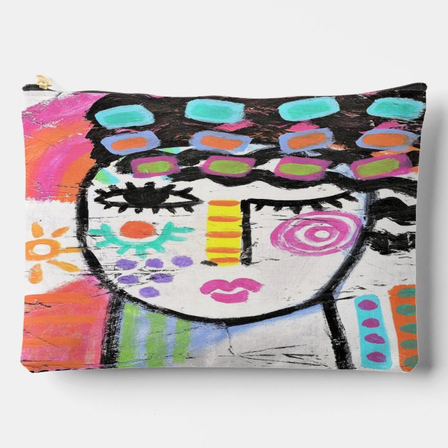 Funky Abstrakt Art Zubehörtasche (Vorderseite)