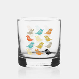 Funky Abstrakt Birds Mid Century Danish Modern Whiskyglas