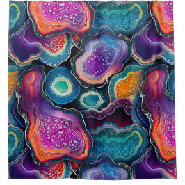 Funky Abstrakt Geode Agate Pattern Bad Duschvorhang
