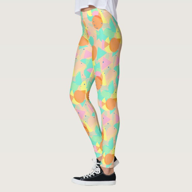 Funky Abstrakt Geometry Angesagtes 50er-Muster Leggings (Links)