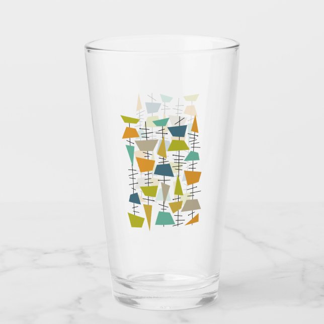 Funky Abstrakt Hanging Wind Chimes Mitte des Jahrh Glas (Vorderseite)