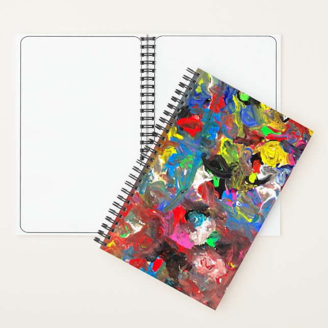 Funky Abstrakt Joyful Colorful Notizbuch (Innen)