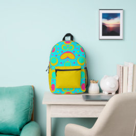 Funky Abstrakt Pattern Bedruckter Rucksack