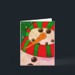 Funky Abstrakt Snowman Karte<br><div class="desc">Mein abstraktes funky Gemälde eines Schneemanns macht diese Weihnachtskarte zu einem Kunstwerk!</div>