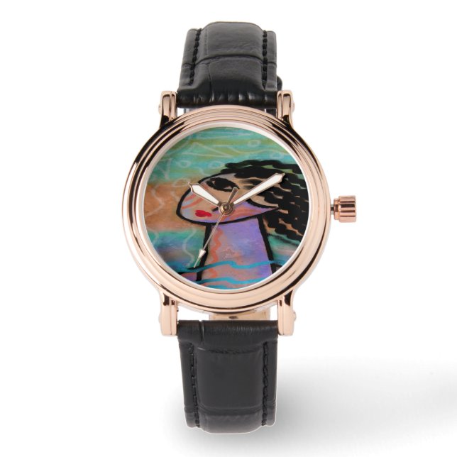 Funky Abstrakt Wearable Art Armbanduhr (Vorderseite)