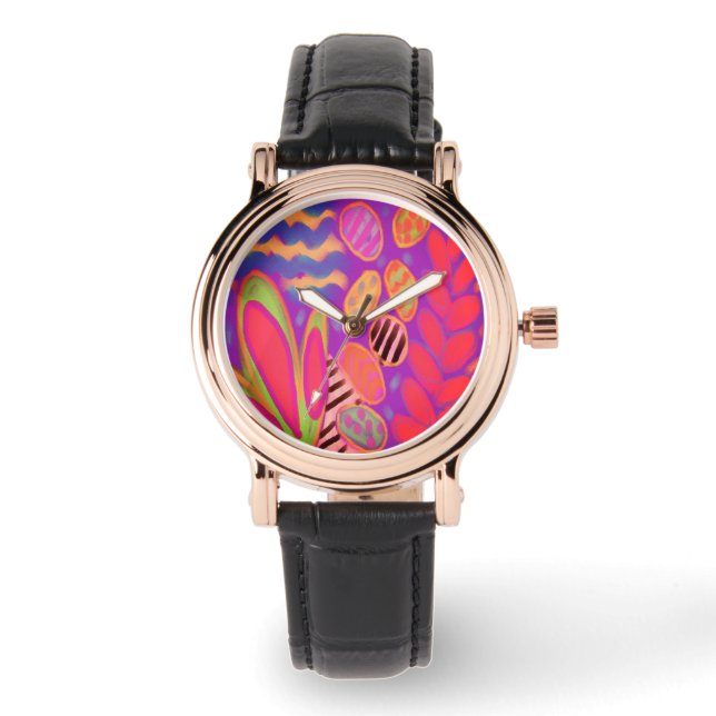 Funky Abstrakt Wearable Art Armbanduhr (Vorderseite)
