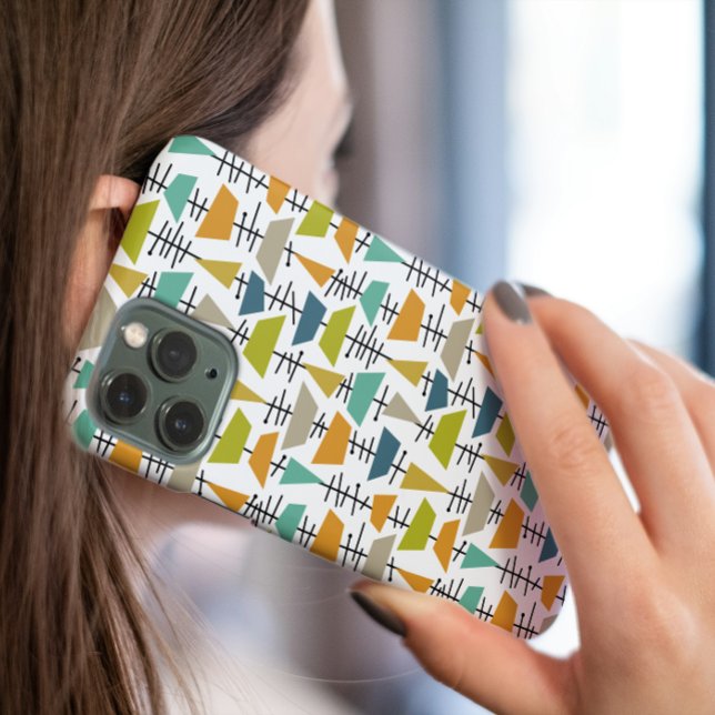 Funky Abstrakte Formen Retro Mitte Jahrhundert iPhone 16 Pro Hülle (Von Creator hochgeladen)