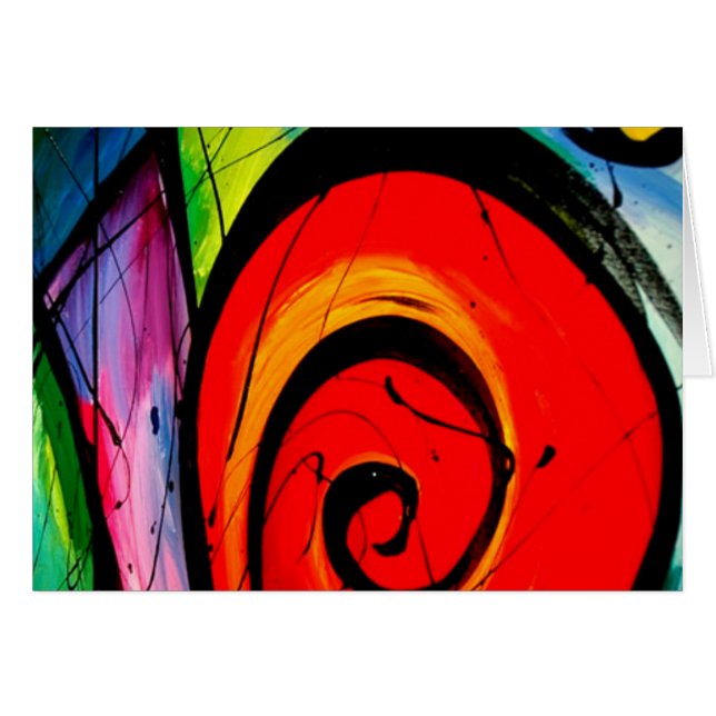 Funky abstrakte Kreis-Kunst (Vorderseite (Horizontal))