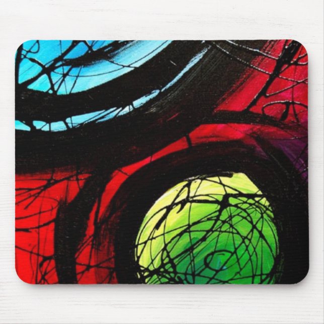 Funky abstrakte Punkt-Kunst Mousepad (Vorne)