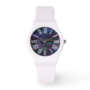 Funky abstrakte Smokey-Purpurfarben Armbanduhr