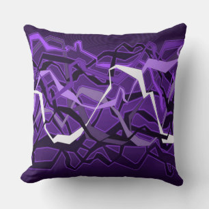Funky abstrakte Wellenlila Throw-Kissen Kissen