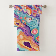 Funky Abstraktes, farbenfrohes Patternbad