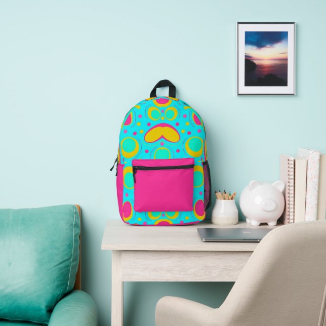 Funky Abstraktes Muster mit Namen Bedruckter Rucksack (InSitu)