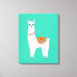 Funky Alpaca Lama Drama süße Tier Leinwanddruck