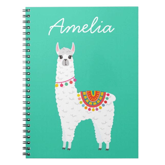 Funky Alpaca Lama Drama süße Tier Notizblock (Vorderseite)