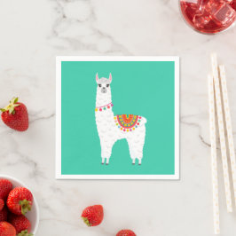 Funky Alpaca Lama Drama süße Tier Serviette