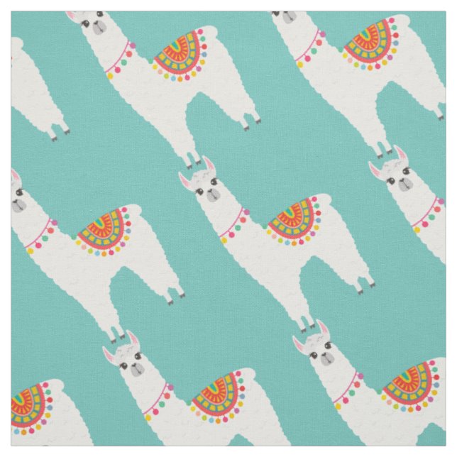 Funky Alpaca Lama Drama süße Tier Stoff (Muster)