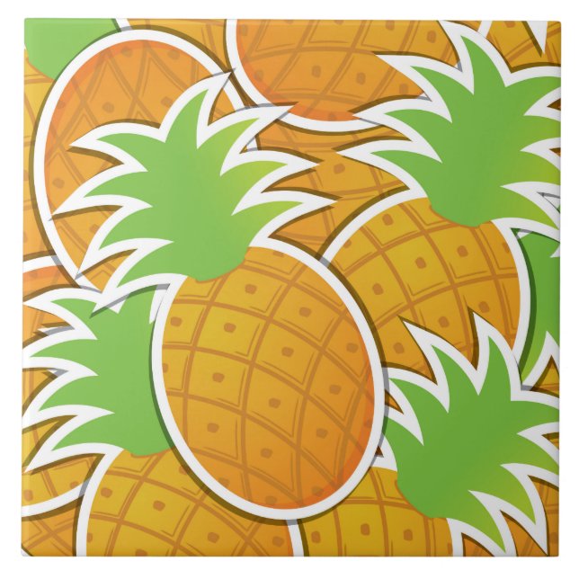 Funky-Ananas Fliese (Vorderseite)