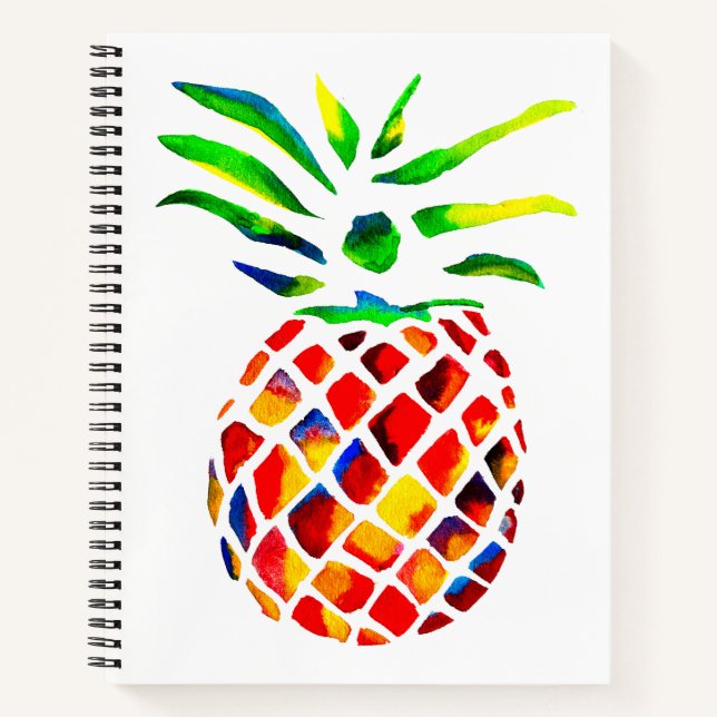 Funky-Ananas-Kunst Notizbuch (Vorderseite)